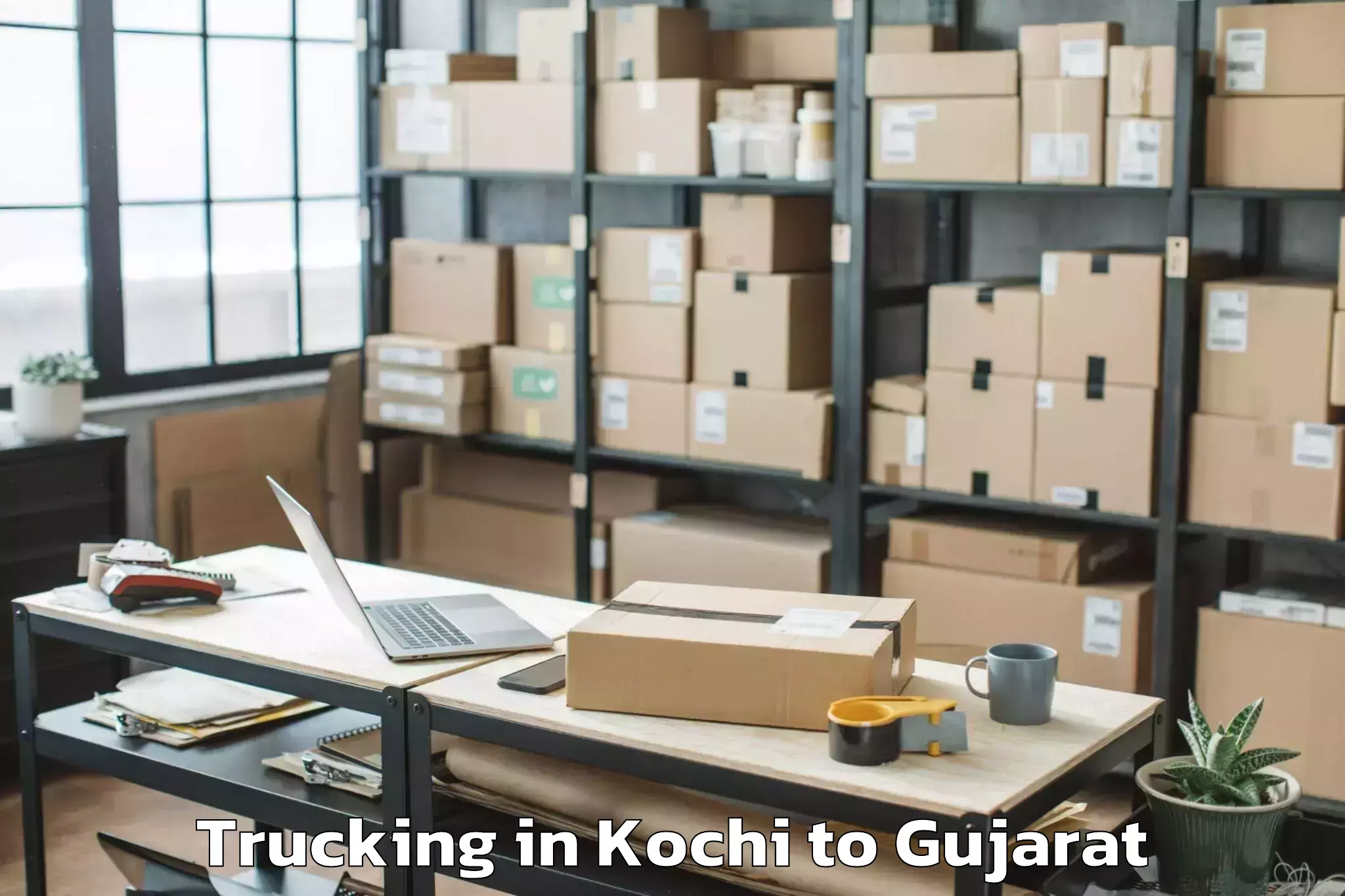 Affordable Kochi to Vadnagar Trucking